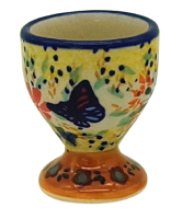 Polish Pottery egg cup papillon pattern