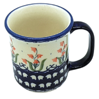 Polish Pottery, straight mug for 220 ml, large handle