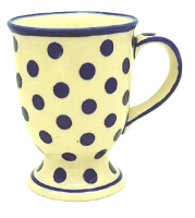 Polish Pottery Capuccino Mug - Pattern Polka