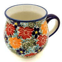 Polish Pottery Belly Mug jumbo - Pattern Nina