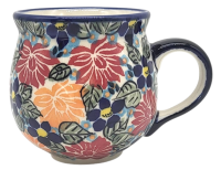Polish Pottery Mug Round - Nina Pattern