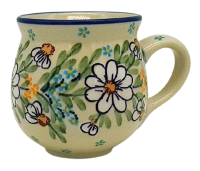 Polish Pottery Mug Round - Jasmin Pattern
