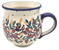 Polish Pottery jumbo mug Hagen design