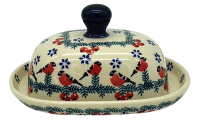 Polish Pottery Butterdish - Gila Pattern