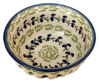 Polish Pottery rippled bowl 19.7 olives pattern