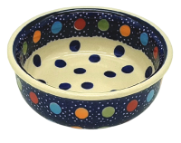Polish Pottery Pudding Bowl 200 ml Konfetti view from above