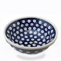 Polish Pottery Bowl 350 ml Blue Spot