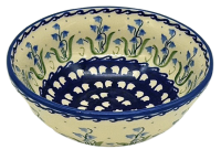 Bunzlauer Keramik kleine Salat-Schale 500 ml Glockenblume blau