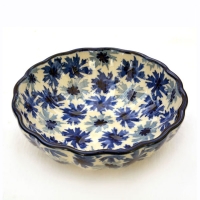 Polish Pottery Dish 100 ml Cornflower view from above