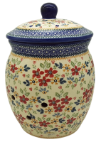 Polish Pottery potatoe jar Cornelia design