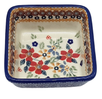 Polish Pottery Square dish 150 ml Blumenwiese view from above