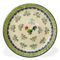 Polish Pottery Breakfast Plate - Pattern Bianca