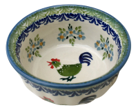 Polish Pottery Rippled Bowl 400 ml Cockerel