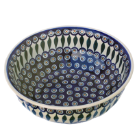 Polish Pottery Bowl 3000 ml Pfauenauge view from above